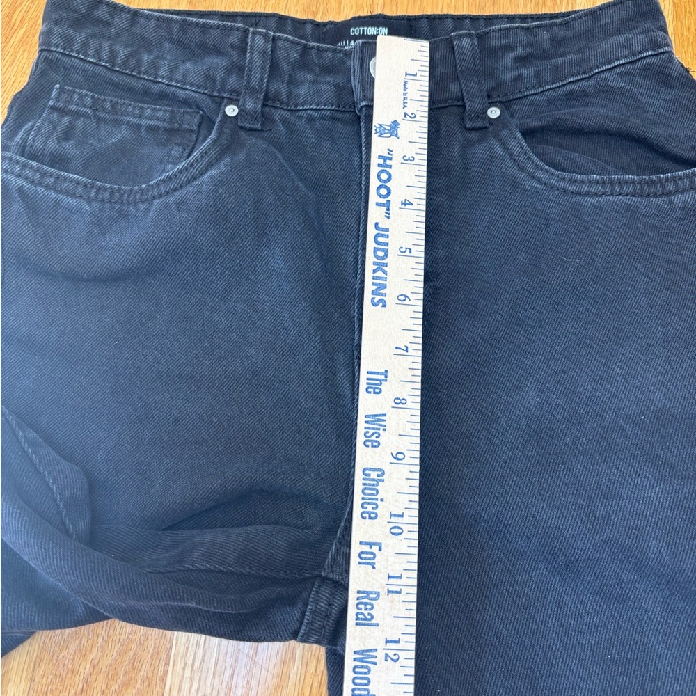 PacSun Dad Jeans - High Rise Straight Leg - Button Fly - Size 24 Charcoal Gray - Picture 9 of 12